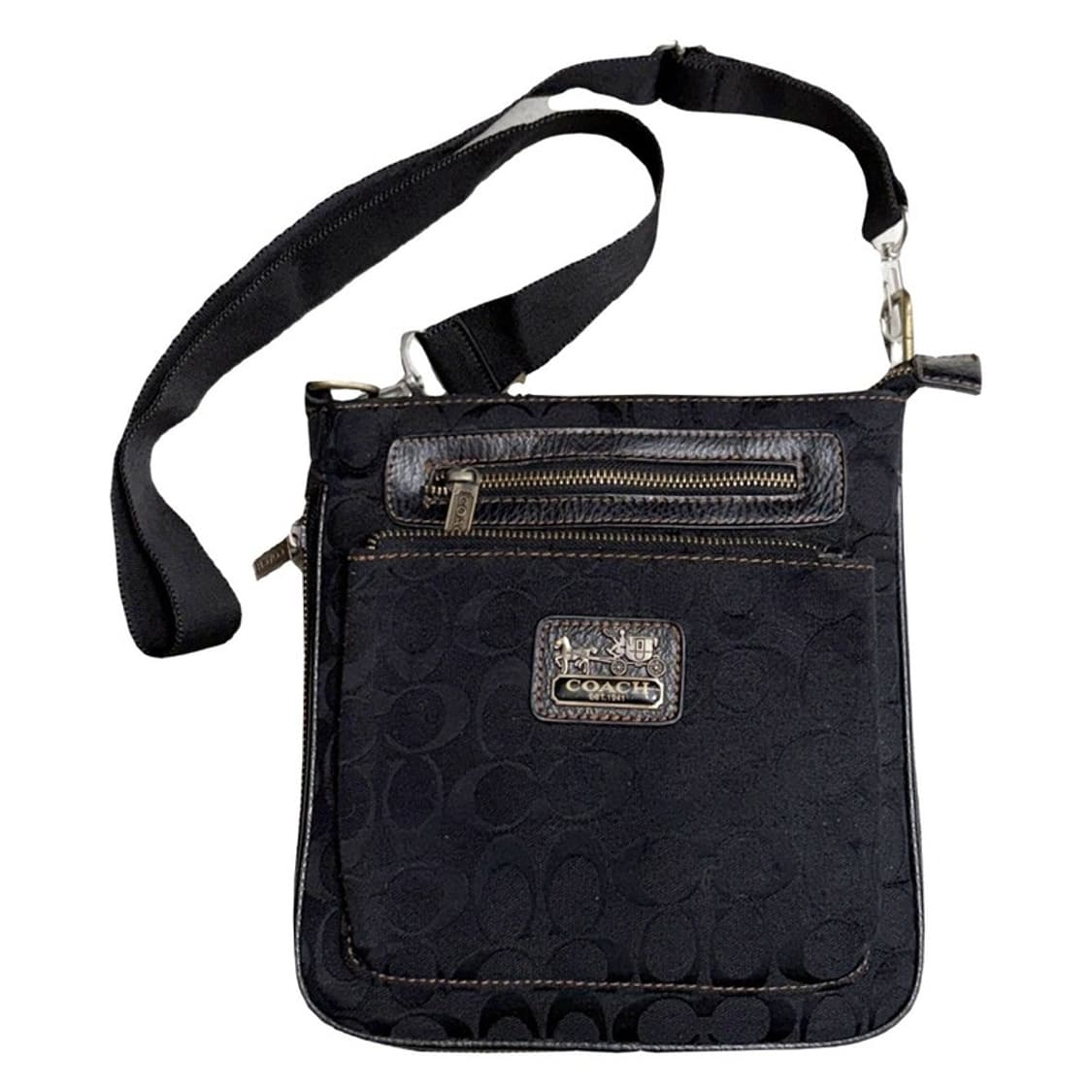 COACH 시그니처 블랙 크로스백 상품이미지1