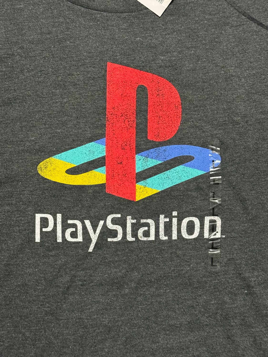 PlayStation 로고 크랙 프린팅 티셔츠 L 상품이미지4