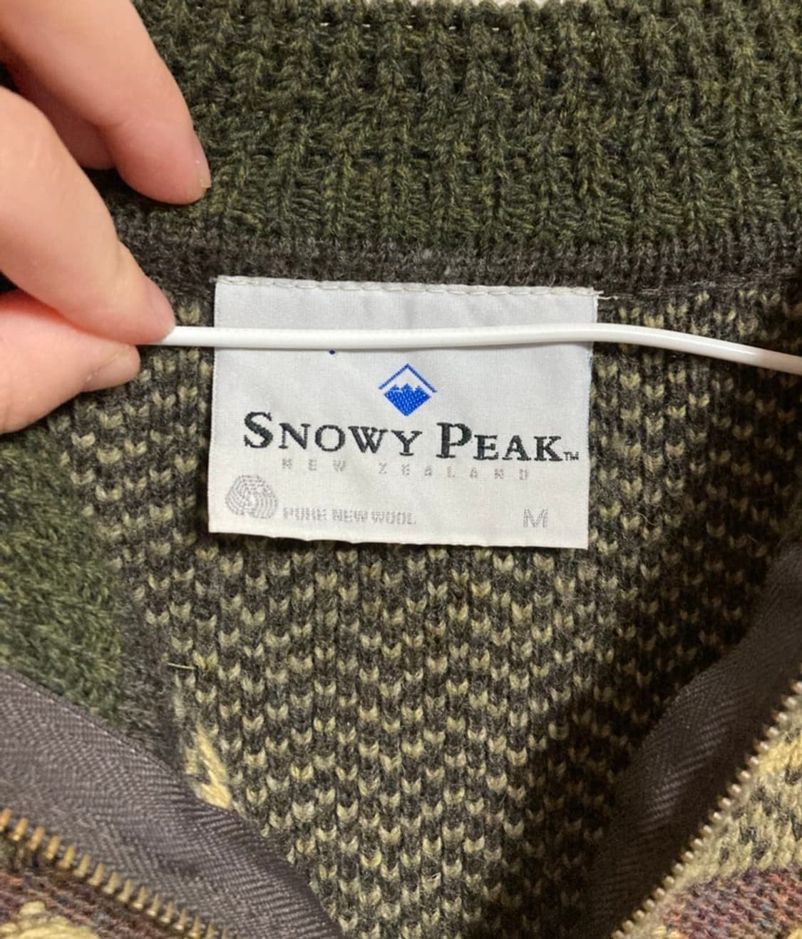 대장급)빈티지 스노위피크 빈티지 울 니트 쑥색snowy peak 상품이미지3