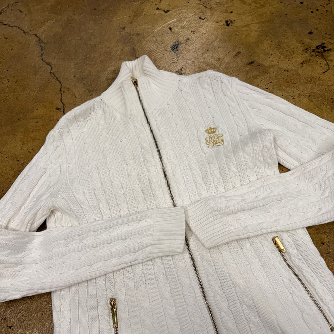 폴로 랄프로렌 꽈배기 니트 집업  상품이미지1