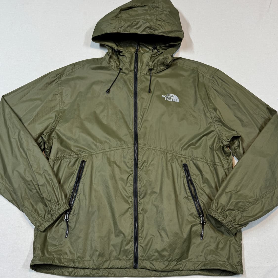 M) 노스페이스 올리브 카키 후드 얇은 바람막이 상품이미지2