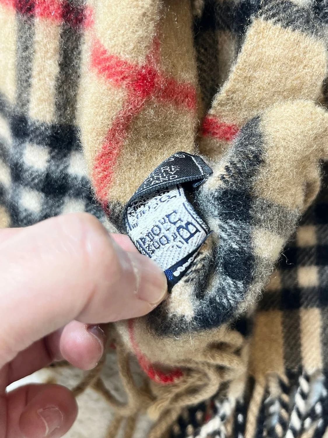 버버리 90s 100% 캐시미어 노바 체크 목도리 A1669 상품이미지5