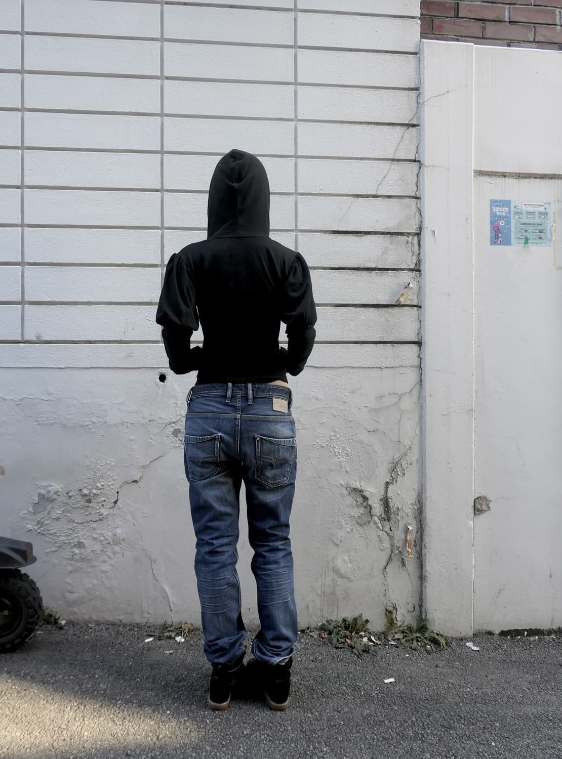 디에이디 퍼프 후드 집업 블랙 상품이미지6