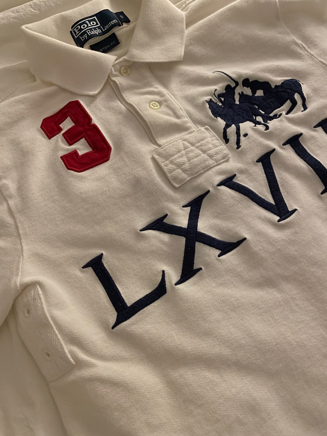 폴로 랄프로렌 더블 빅포니 카라티 화이트 #3 상품이미지5