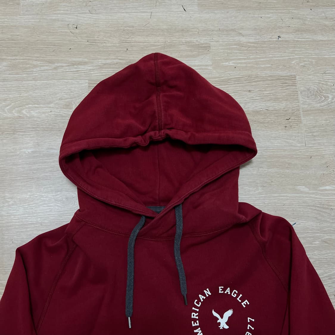 아메리칸 이글 여성 빅로고 기모 후드티 [버건디] L/105 상품이미지2