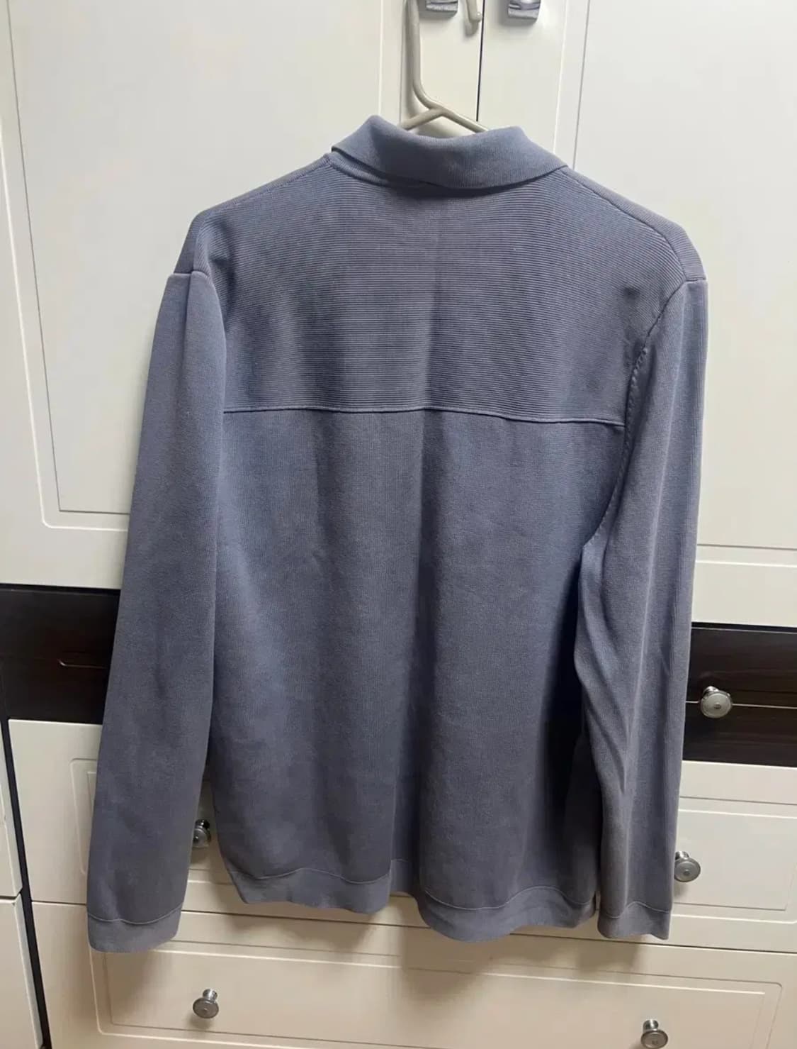 코스(COS)/니티드 코튼 자켓 스틸블루/M 상품이미지3