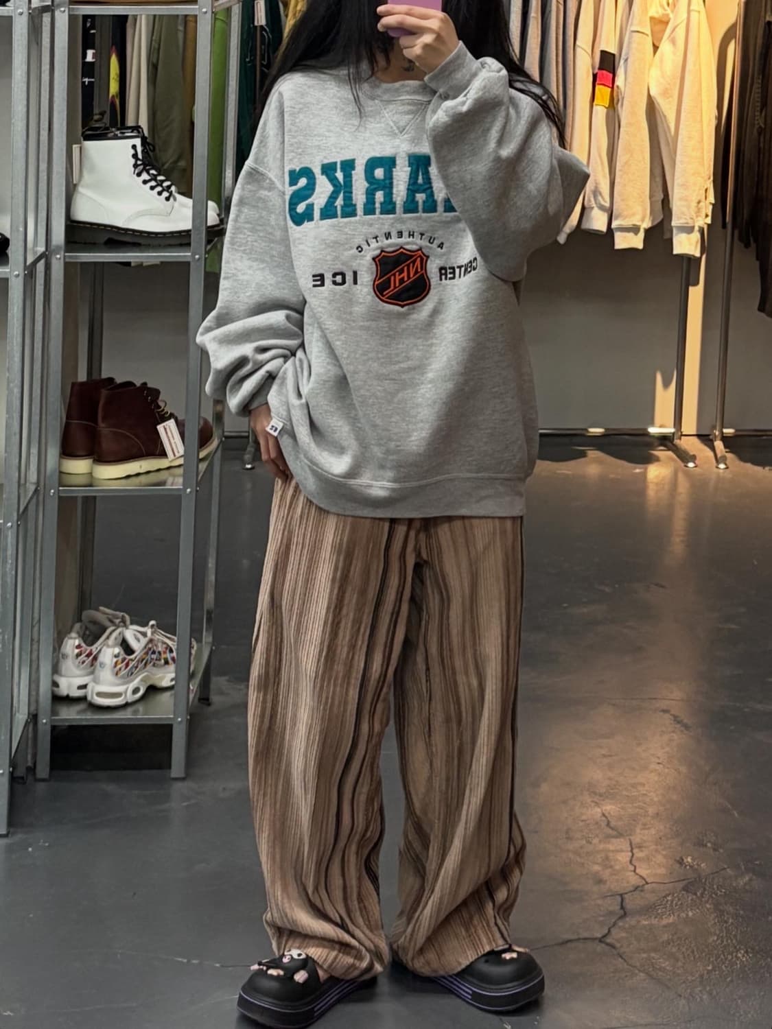 00s 러셀어틀레틱 USA NHL 산호세샤크스 스웻 A1897 상품이미지1