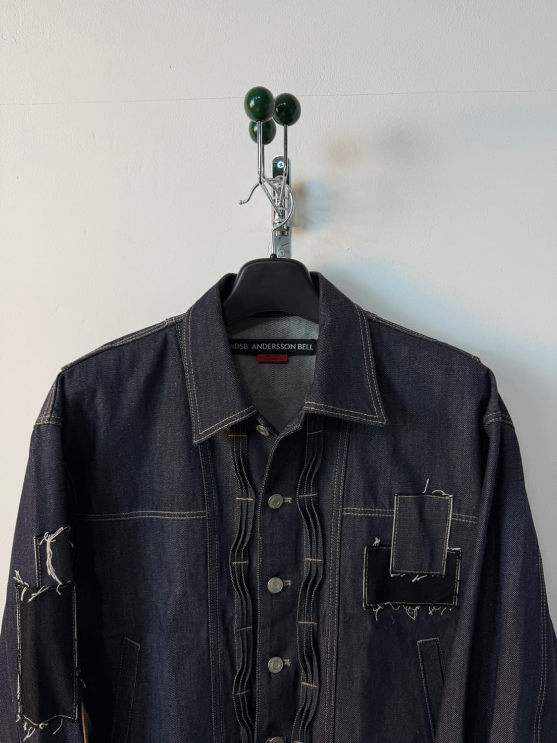 앤더슨 벨 패치워크 웨이브 턱 데님 자켓  상품이미지2