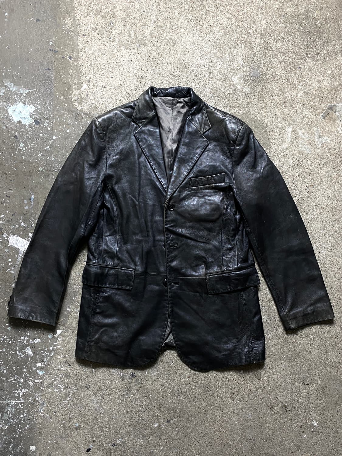 빈티지 레더 블레이저 가죽 자켓 빈티지 블레이저 자켓 상품이미지1