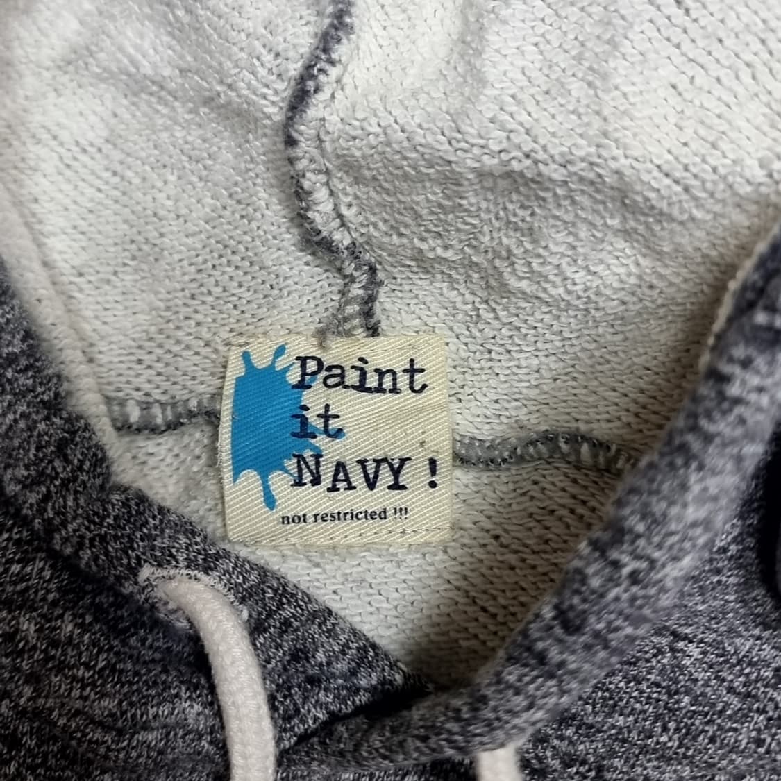일본제 빈티지 Paint it NAVY 그레이 후드티(100) 상품이미지5