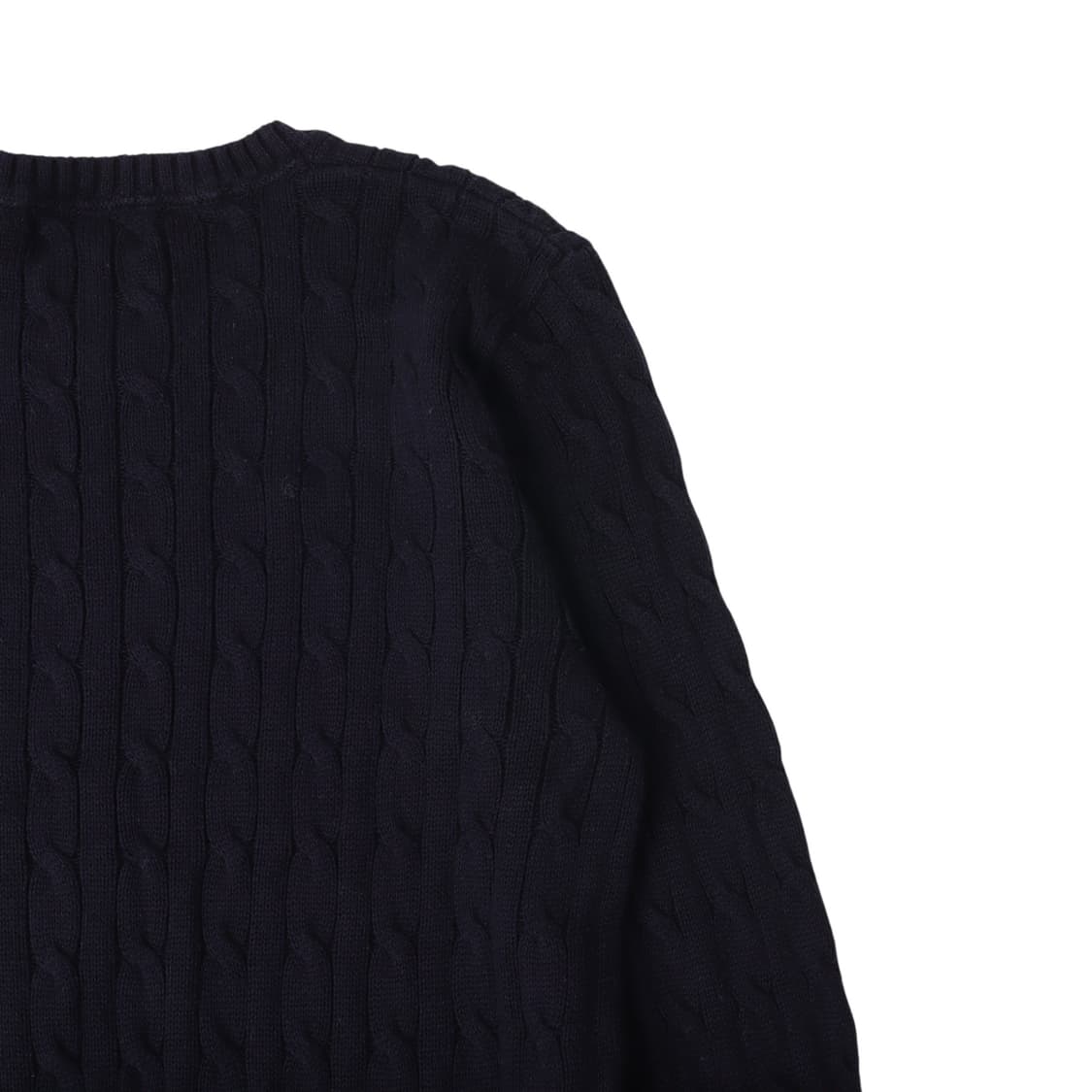 폴로 랄프로렌 네이비 코튼 라운드 케이블 니트 상품이미지6