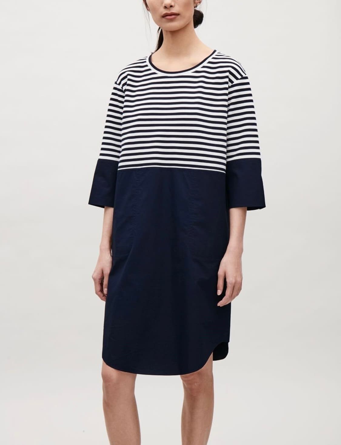 [코스] 여성 배색 원피스 S사이즈 상품이미지4