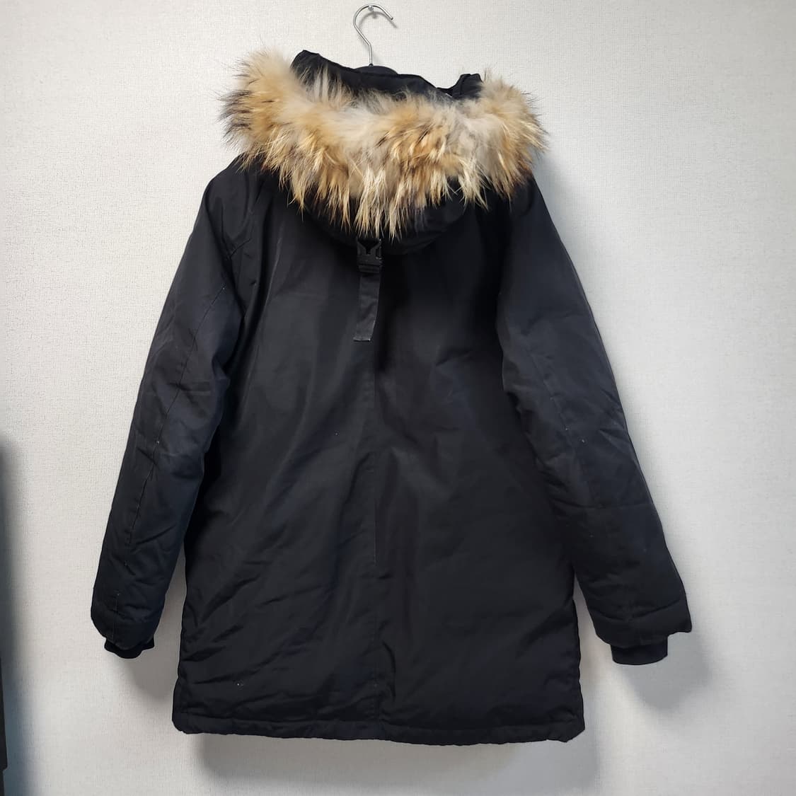 [M] 캉골 블랙 덕다운 패딩 점퍼 후드 퍼 상품이미지2