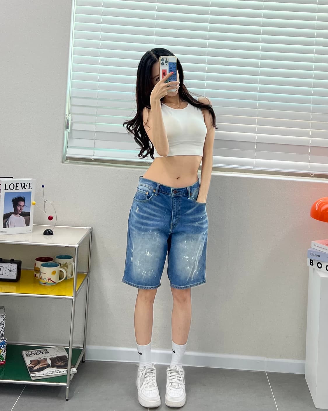 (허단42)리바이스 505 페인팅 반바지-M2347 상품이미지9