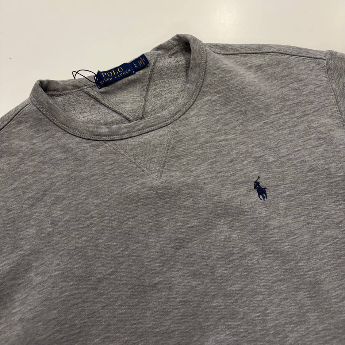 [L] 폴로 랄프로렌 그레이 맨투맨 티셔츠 D763 상품이미지4