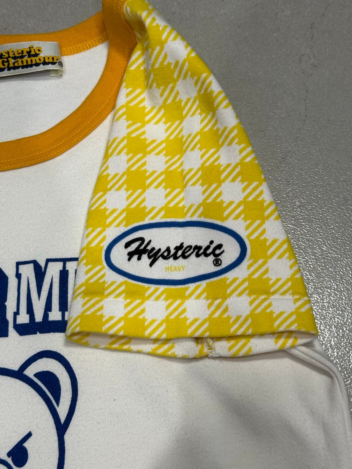 히스테릭 글래머 아카이브 퍽베어 체크 패턴 반팔 티셔츠 상품이미지2