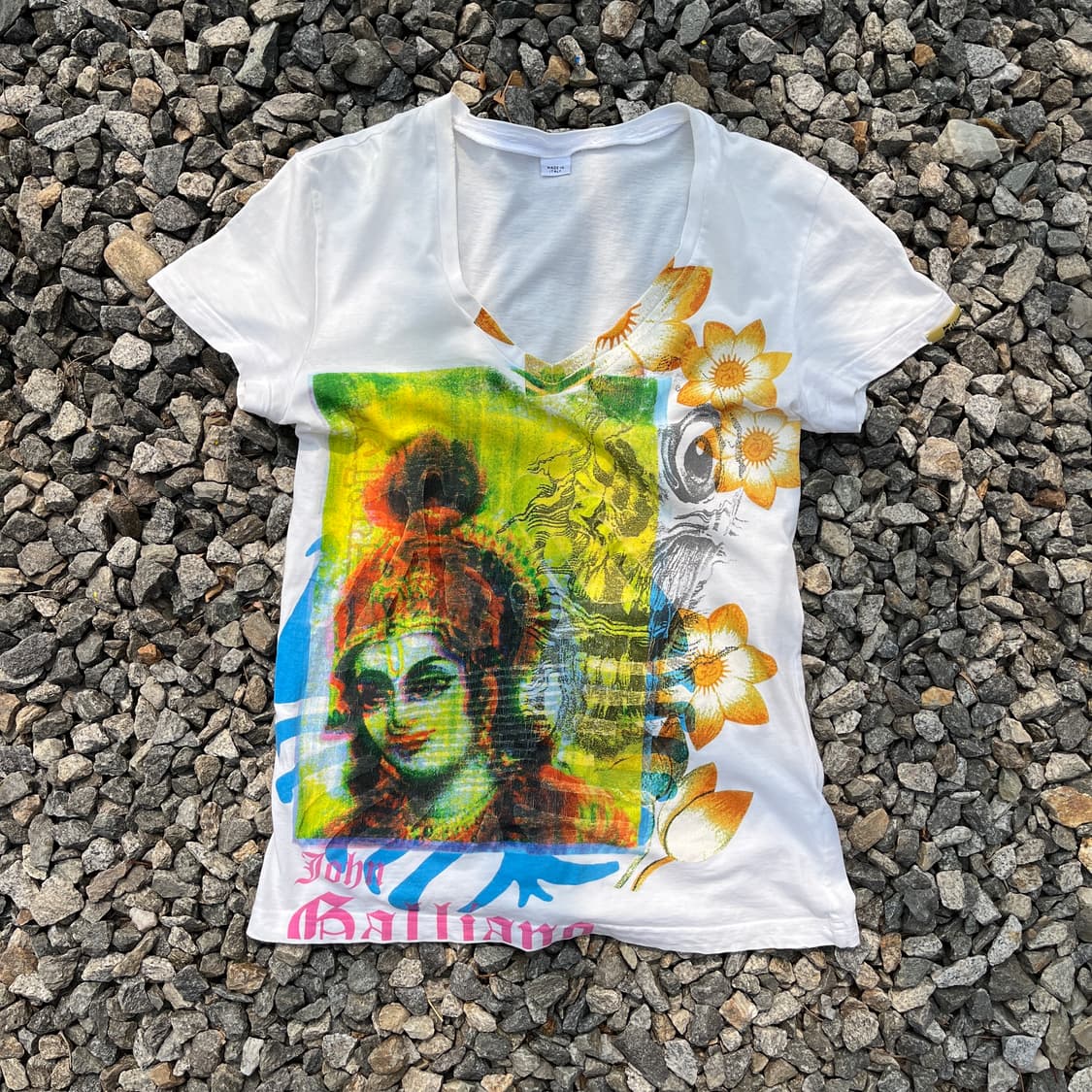 존 갈리아노(John Galliano)  그랙픽 브이넥(실측확인) 상품이미지1