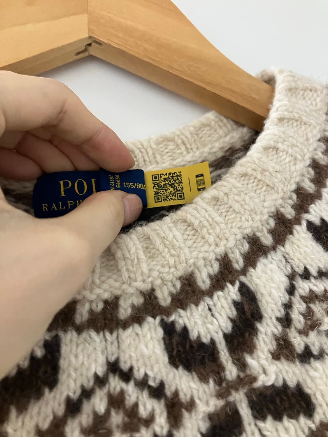 (정품큐알⭕️) 폴로 랄프로렌 노르딕 니트 xs 상품이미지2