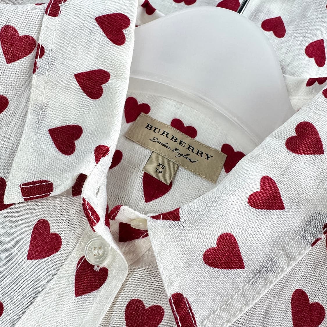 버버리 하트 프린트 린넨 셔츠 상품이미지4
