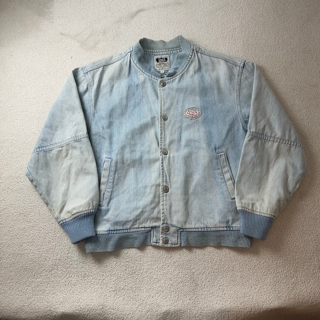 100 리바이스 80s 한주통산 빈티지 데님 ma-1자켓 상품이미지1