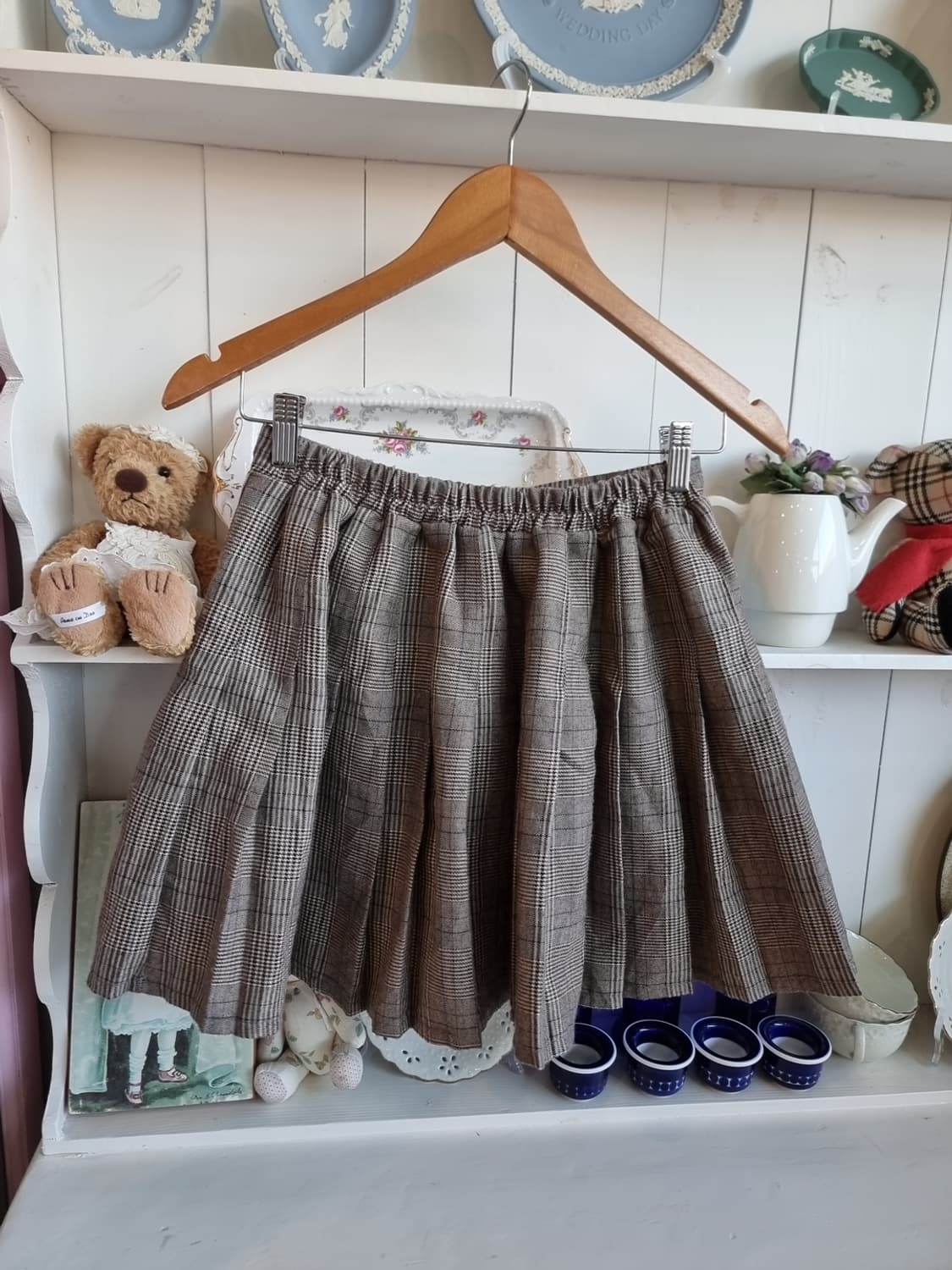 체크 플리츠 치마 상품이미지4