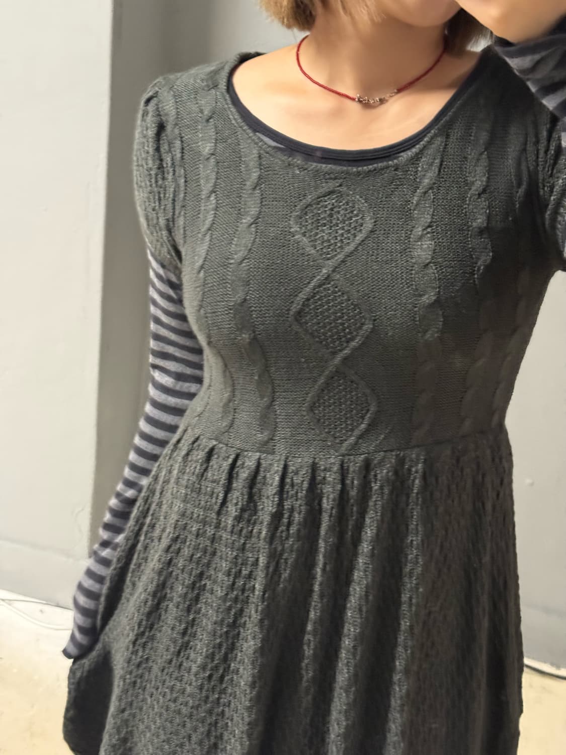twist detail knit one-piece 상품이미지2