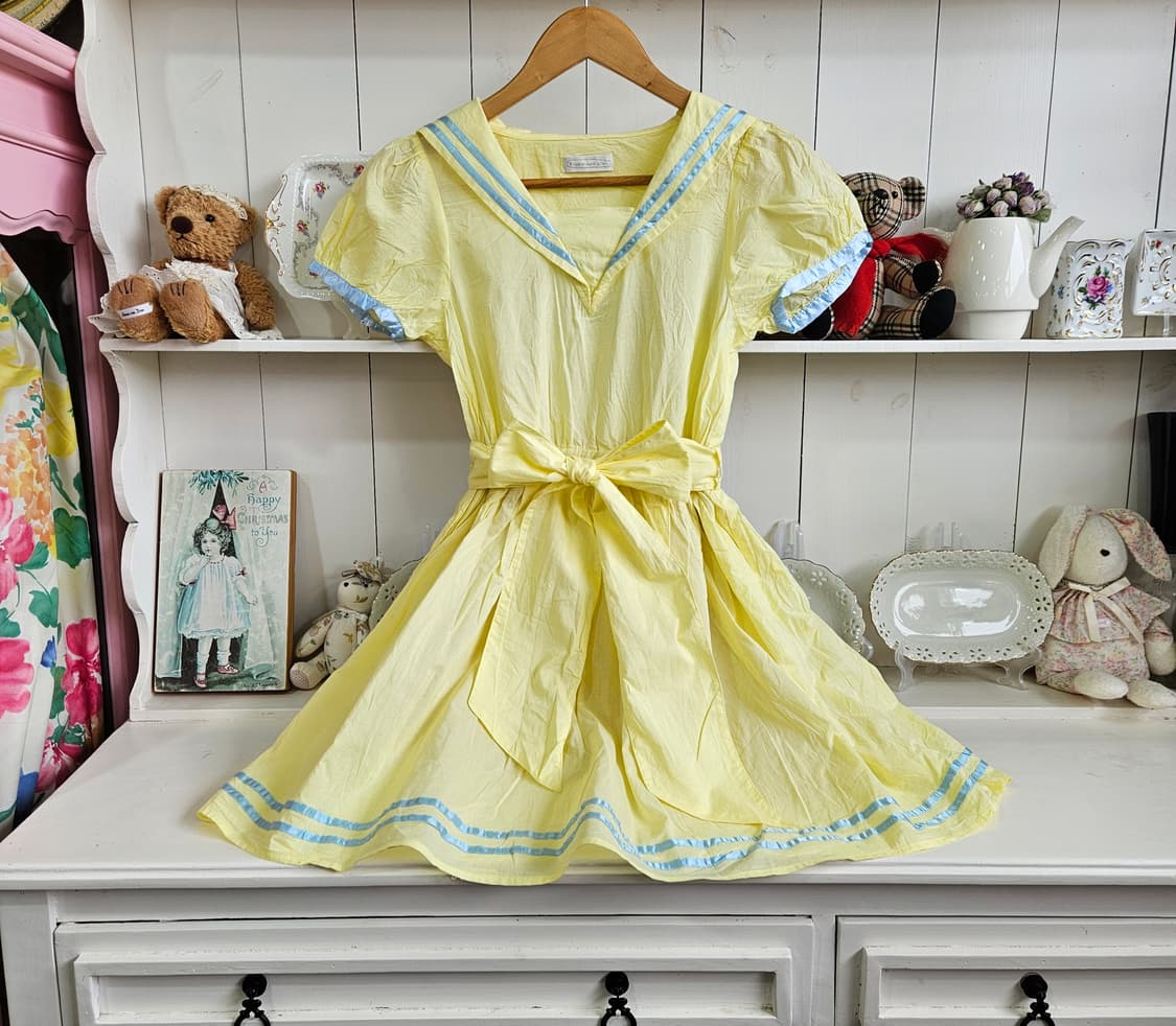 레몬 세일러 리본 원피스 상품이미지2