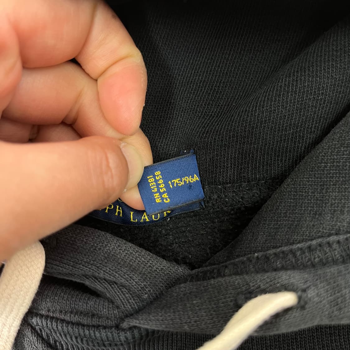 100 폴로랄프로렌 스펠아웃 블랙 후드티 상품이미지4