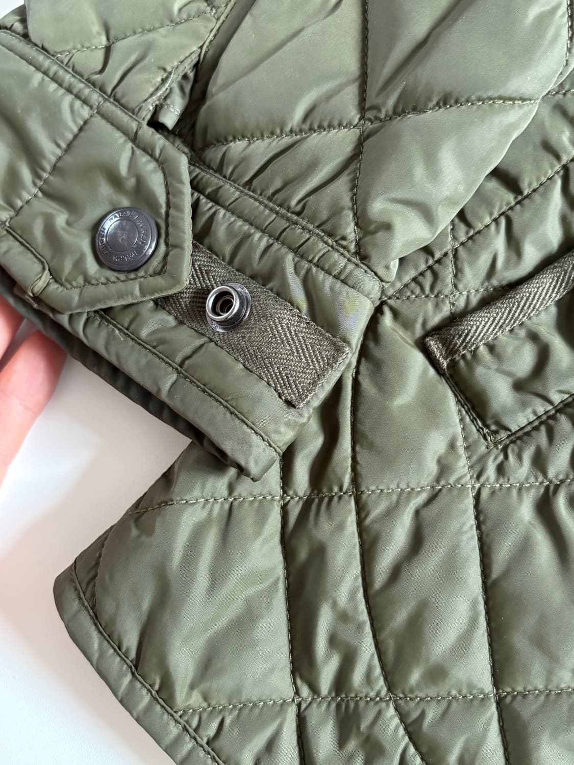 Polo 폴로랄프로렌 신형라벨 카키 퀼티드 자켓 상품이미지5