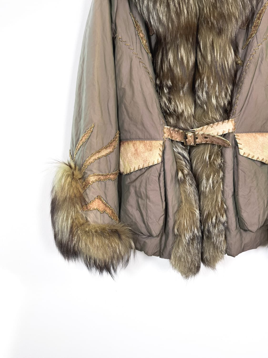 빈티지 폭스퍼 패딩 자켓 상품이미지4