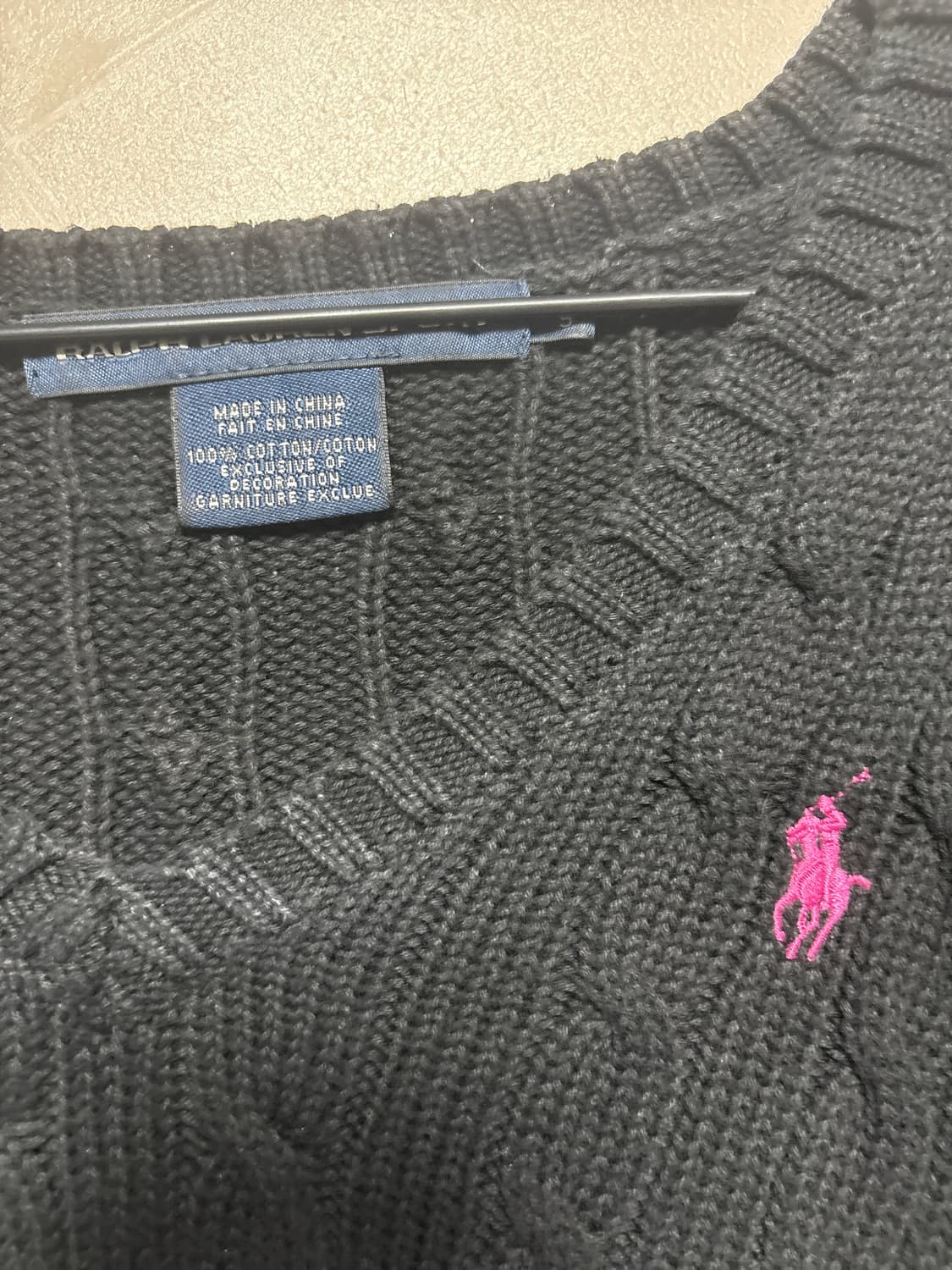 폴로 브이넥니트 핑크포니 s 희귀물!! 상품이미지2