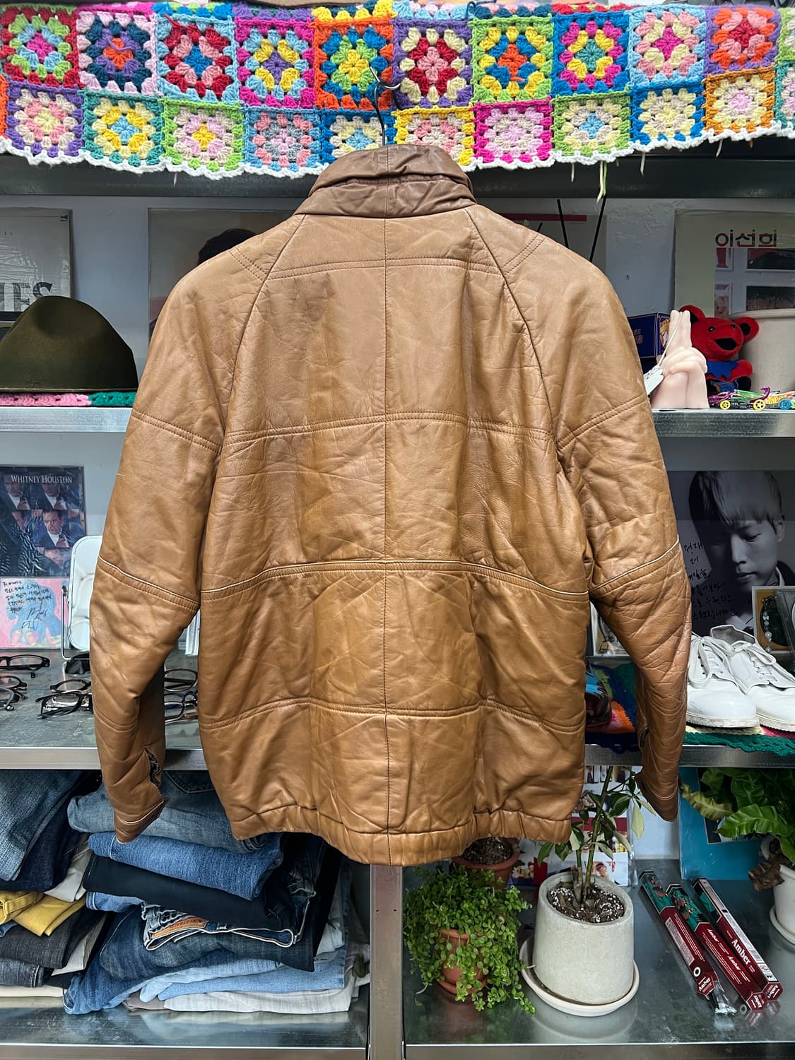 Vintage JUN Leather Padding Jacket  상품이미지3