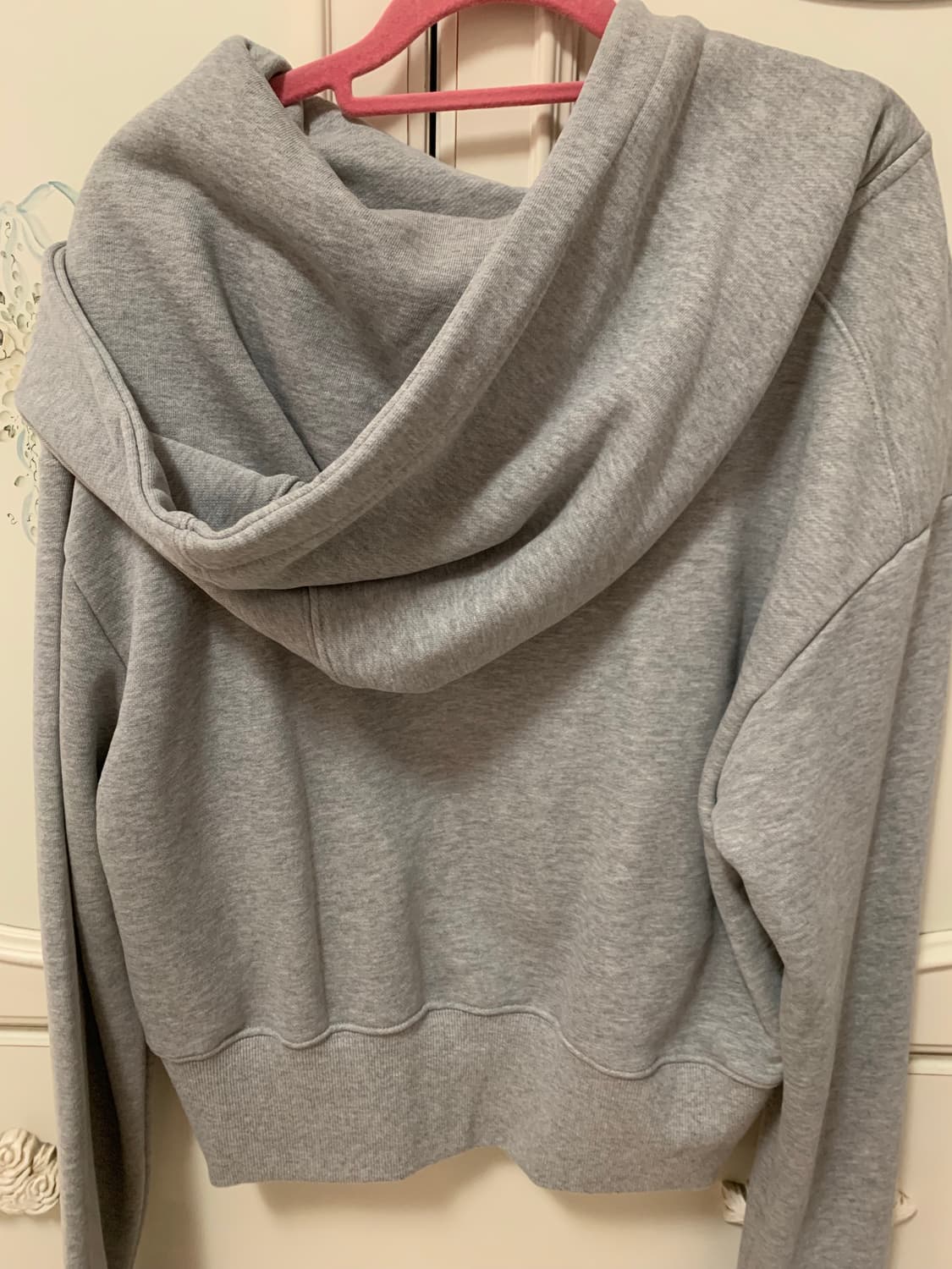 Leey 그레이 자수 후드티(free) 상품이미지3