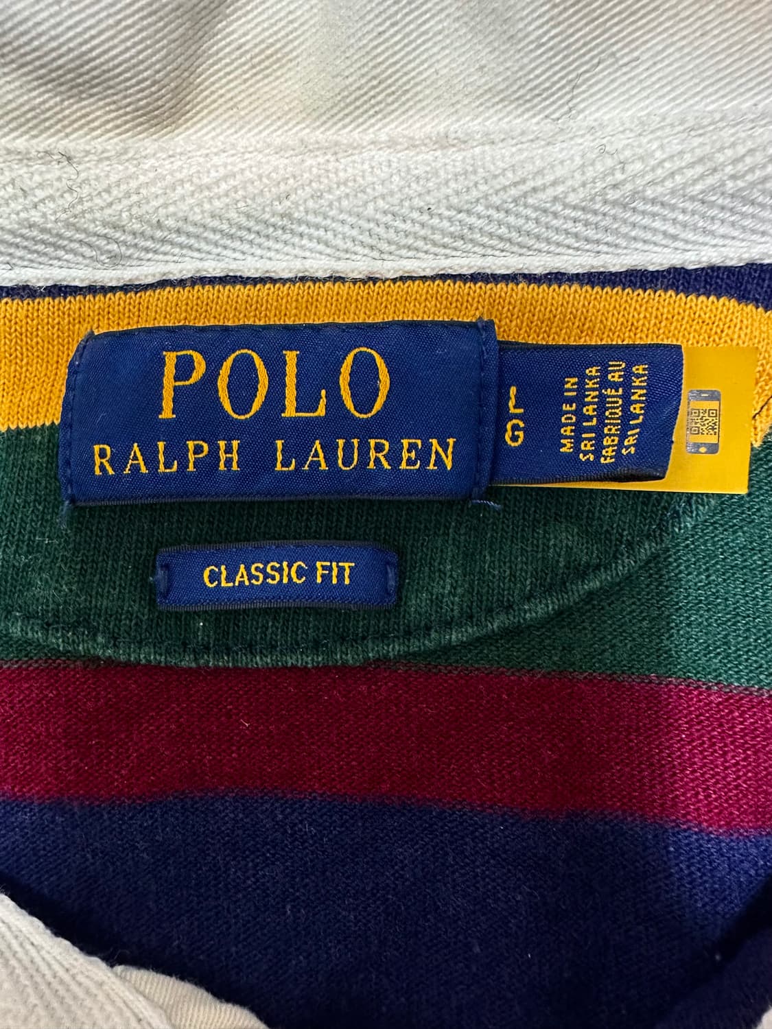 폴로 랄프로렌 qr택 스트라이프 럭비티 상품이미지5
