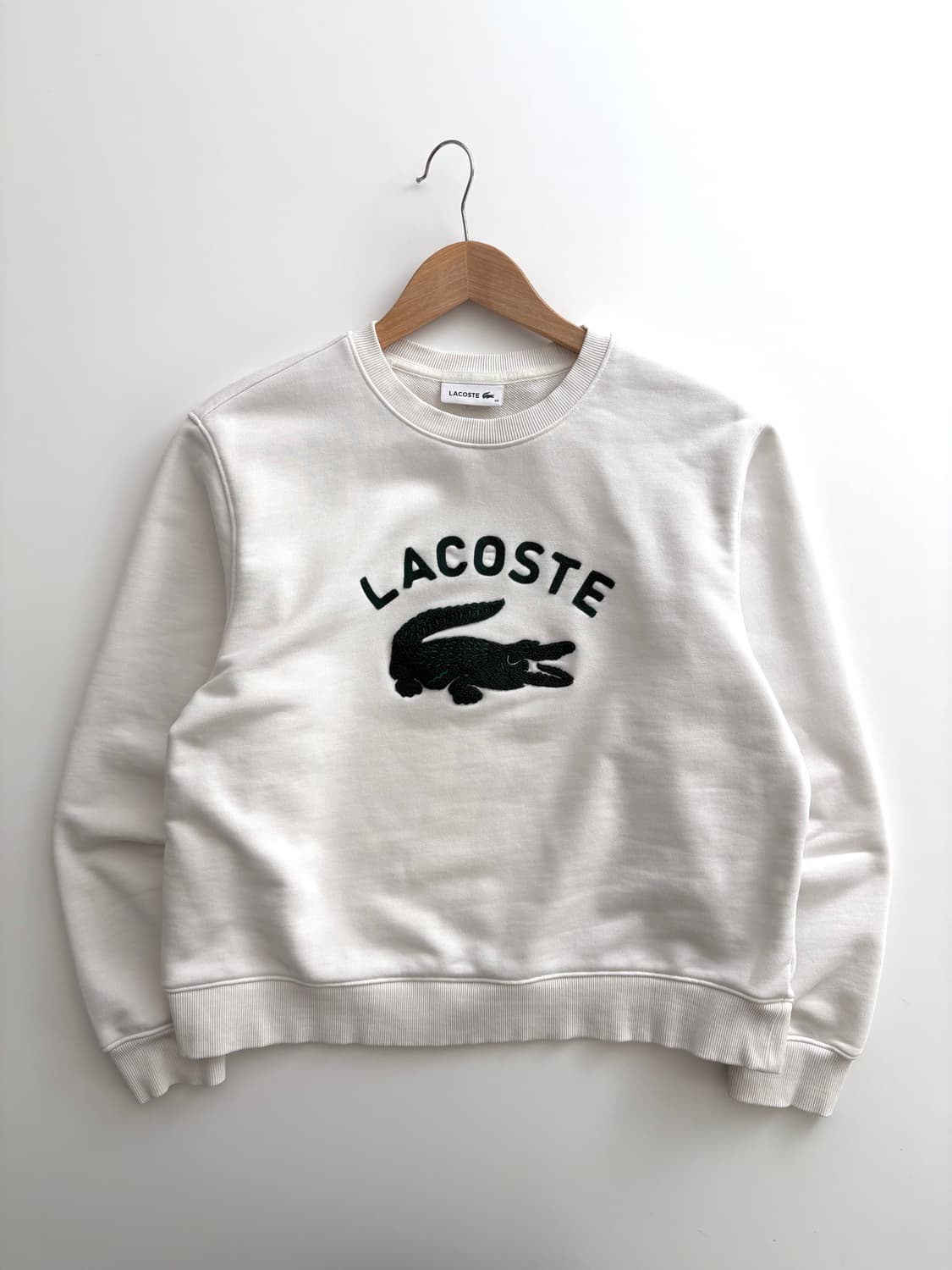 Lacoste 라코스테 화이트컬러 빅크록 맨투맨 (36) 상품이미지3