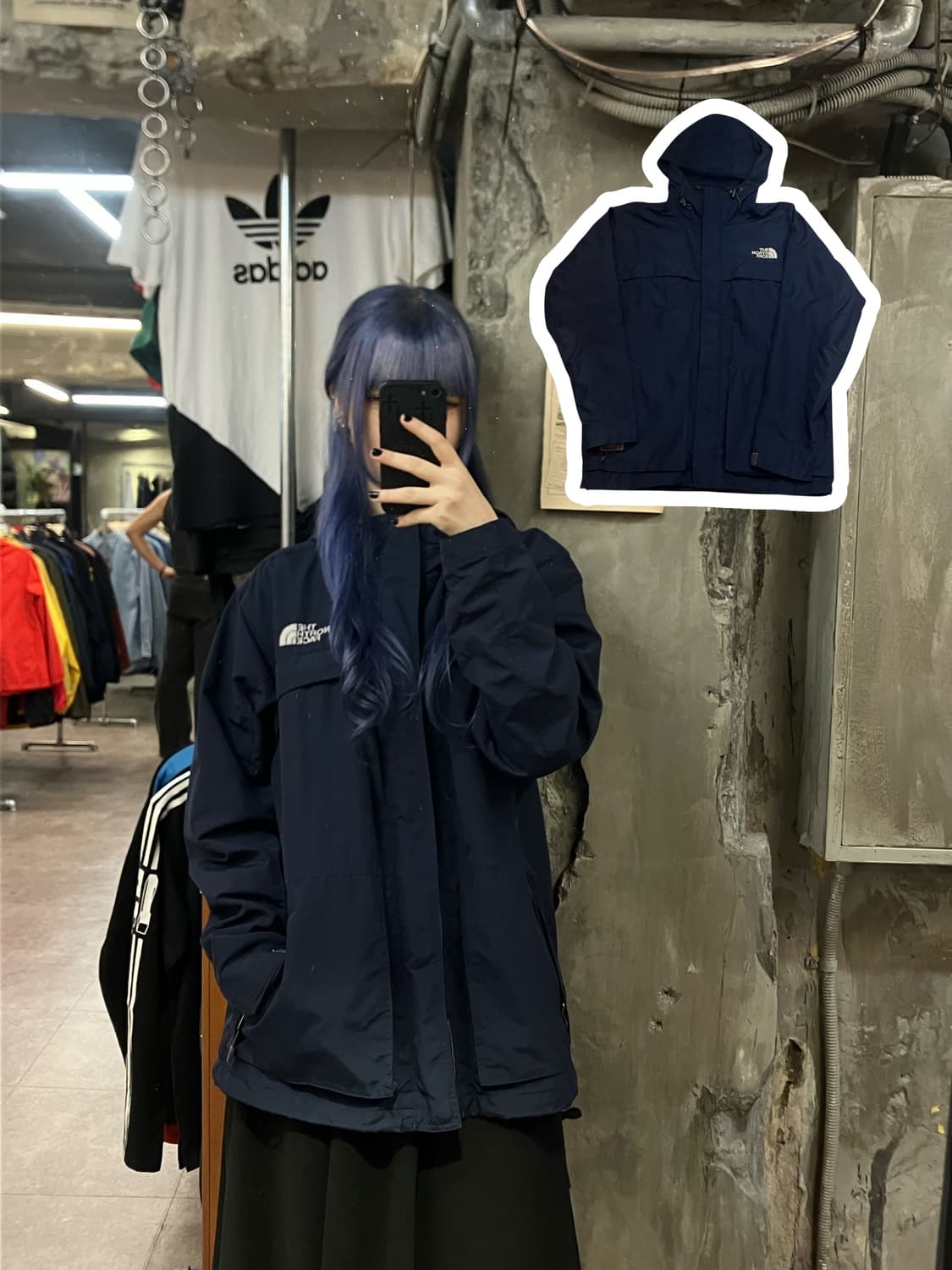 노스페이스 바람막이 점퍼 네이비 95 #csz2228  상품이미지1