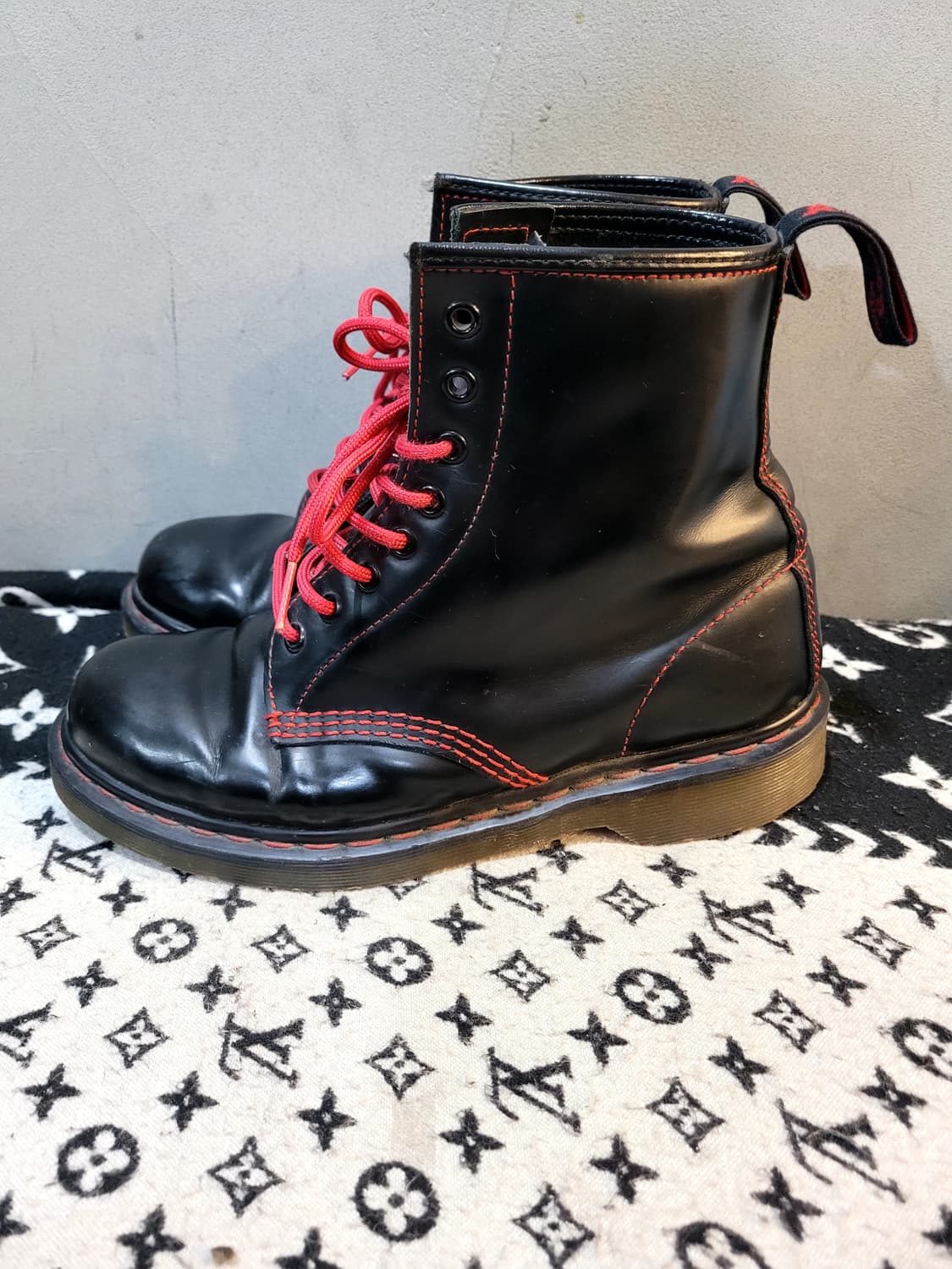 정품 닥터마틴 1460 8홀 레드스티치 워커부츠 상품이미지3