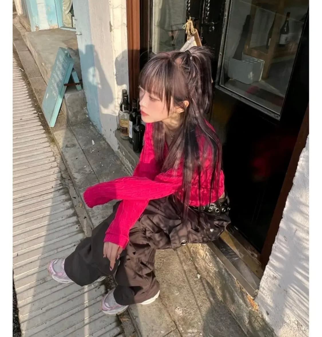 체리퀴리 라뇨 핫핑크 가디건 상품이미지3