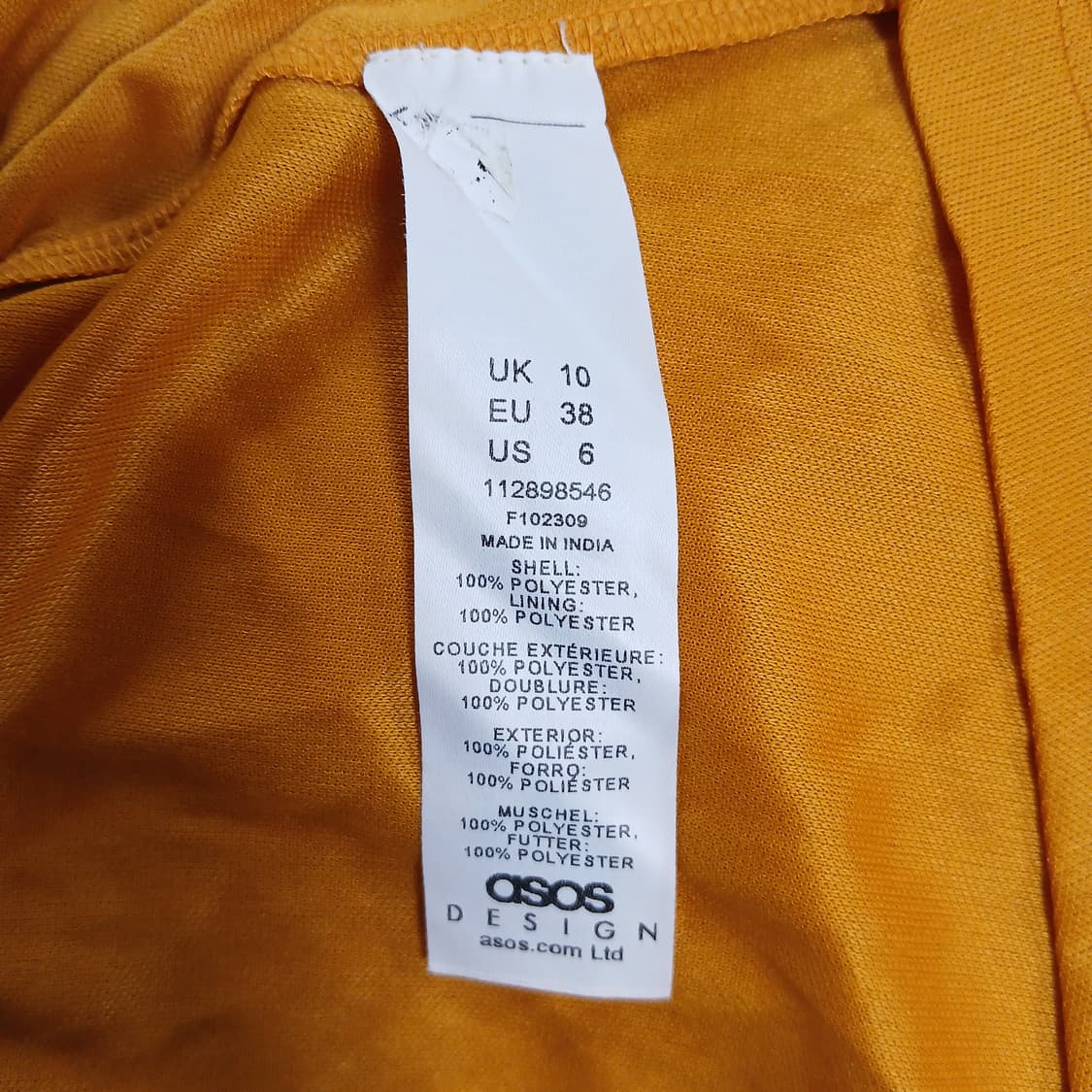 asos 주름 롱 원피스 오렌지 상품이미지7