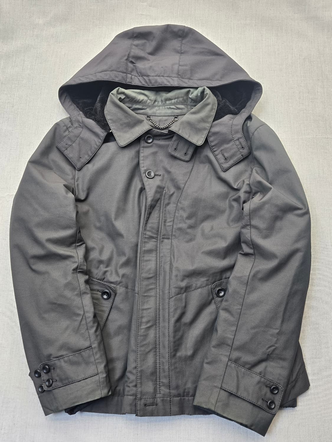 알마니익스체인지 후드 탈부착 차콜 그레이 자켓 상품이미지1