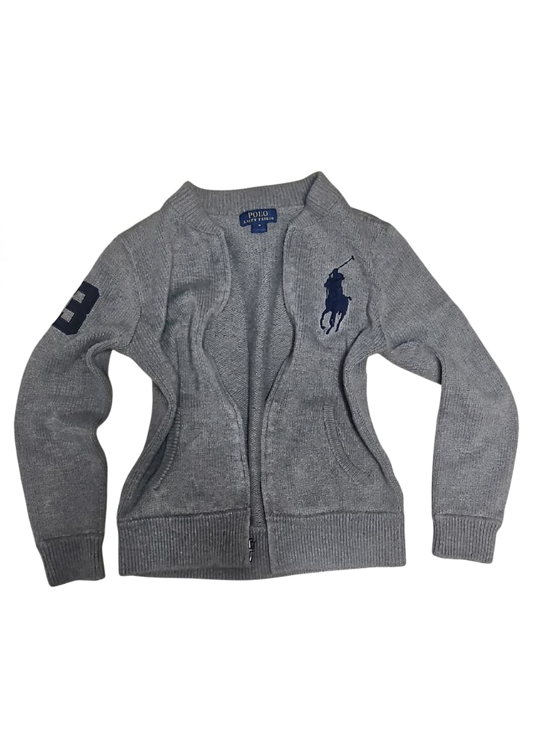 폴로 빅포니 니트집업 그레이 상품이미지1