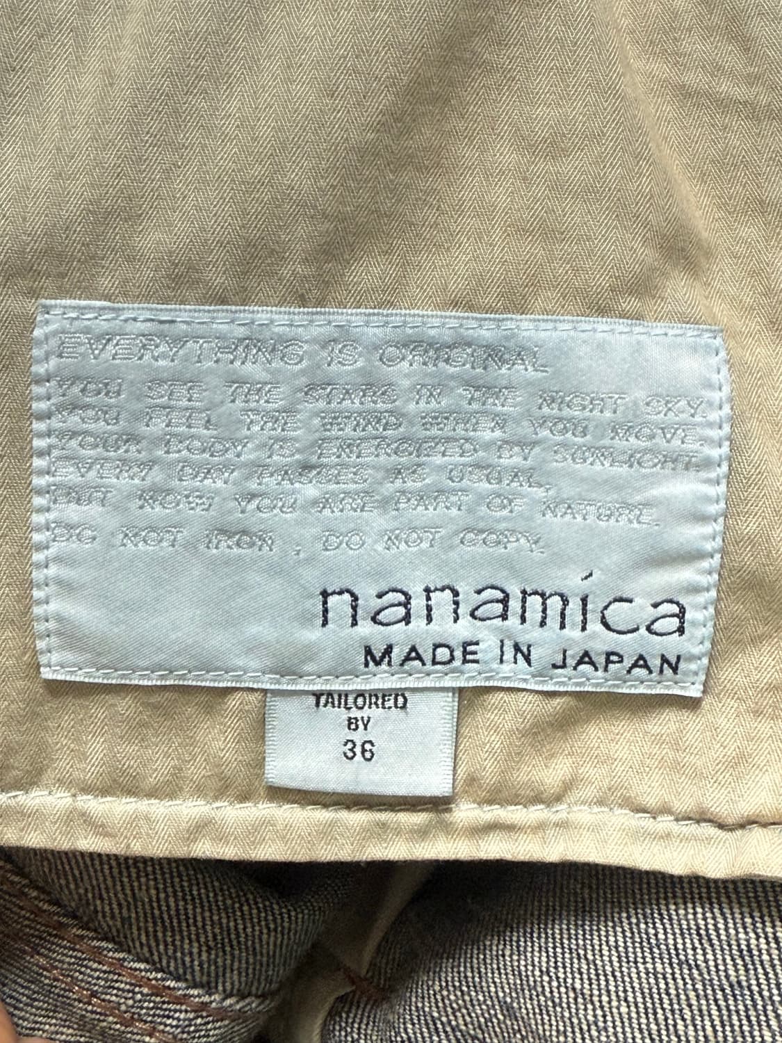 나나미카 셀비지 데님 빈티지 인디고 36 상품이미지6