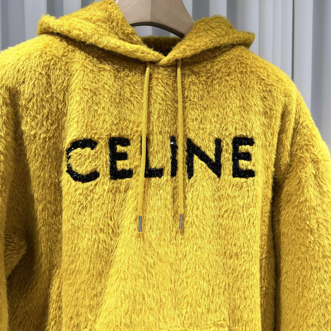 XL / 셀린느 글리터 로고 알파카 후드티셔츠 상품이미지2