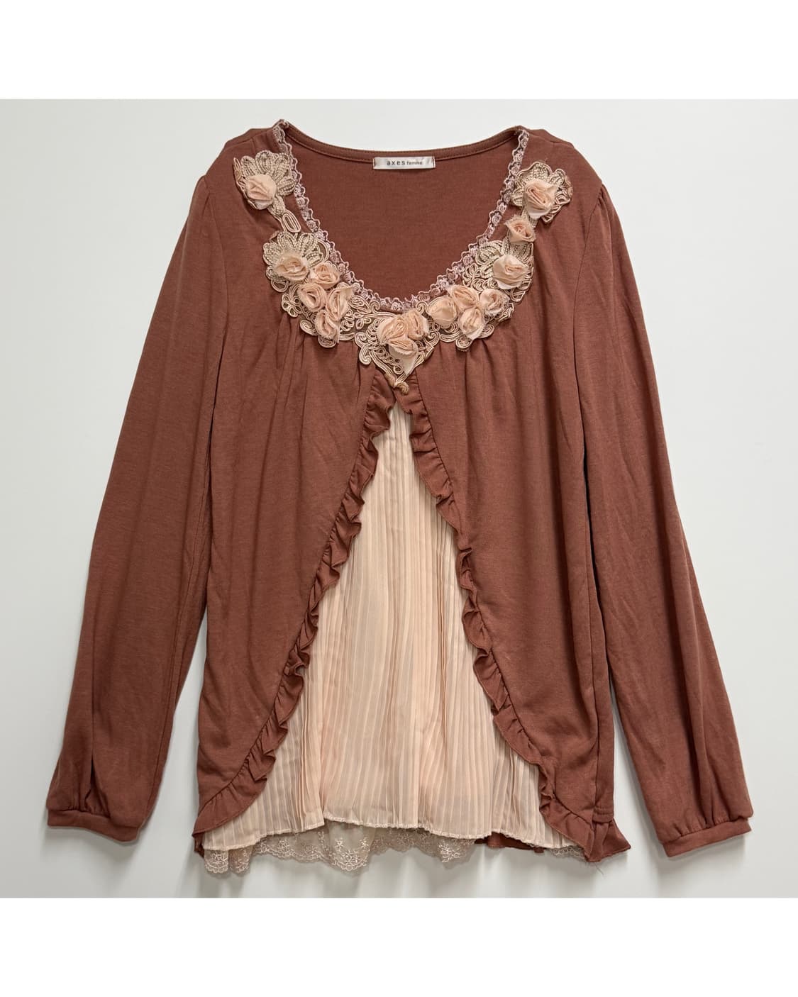 axes femme 더스티 로즈 롱슬리브 상품이미지1