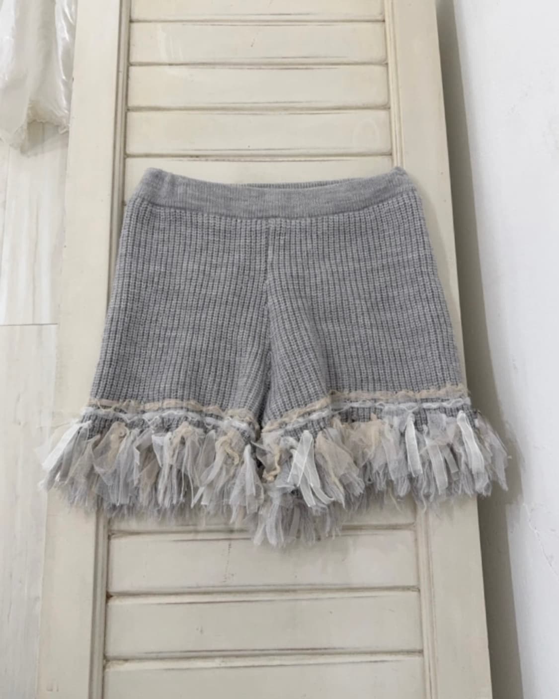 Light gray knit short pants 상품이미지1