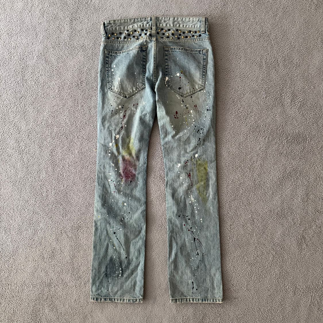 Jury black stud painting jeans 상품이미지4