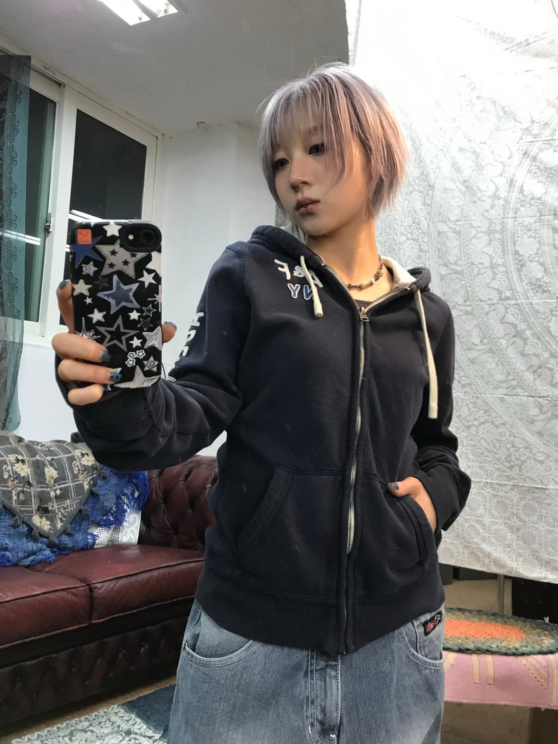 아베크롬비 여성 빈티지 기모 후드집업  상품이미지1