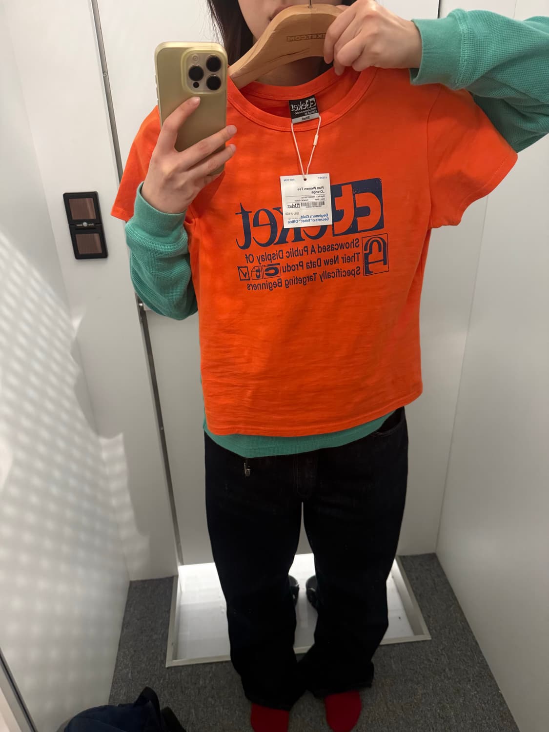 테켓 반팔 Plan Women Tee Orange 상품이미지2