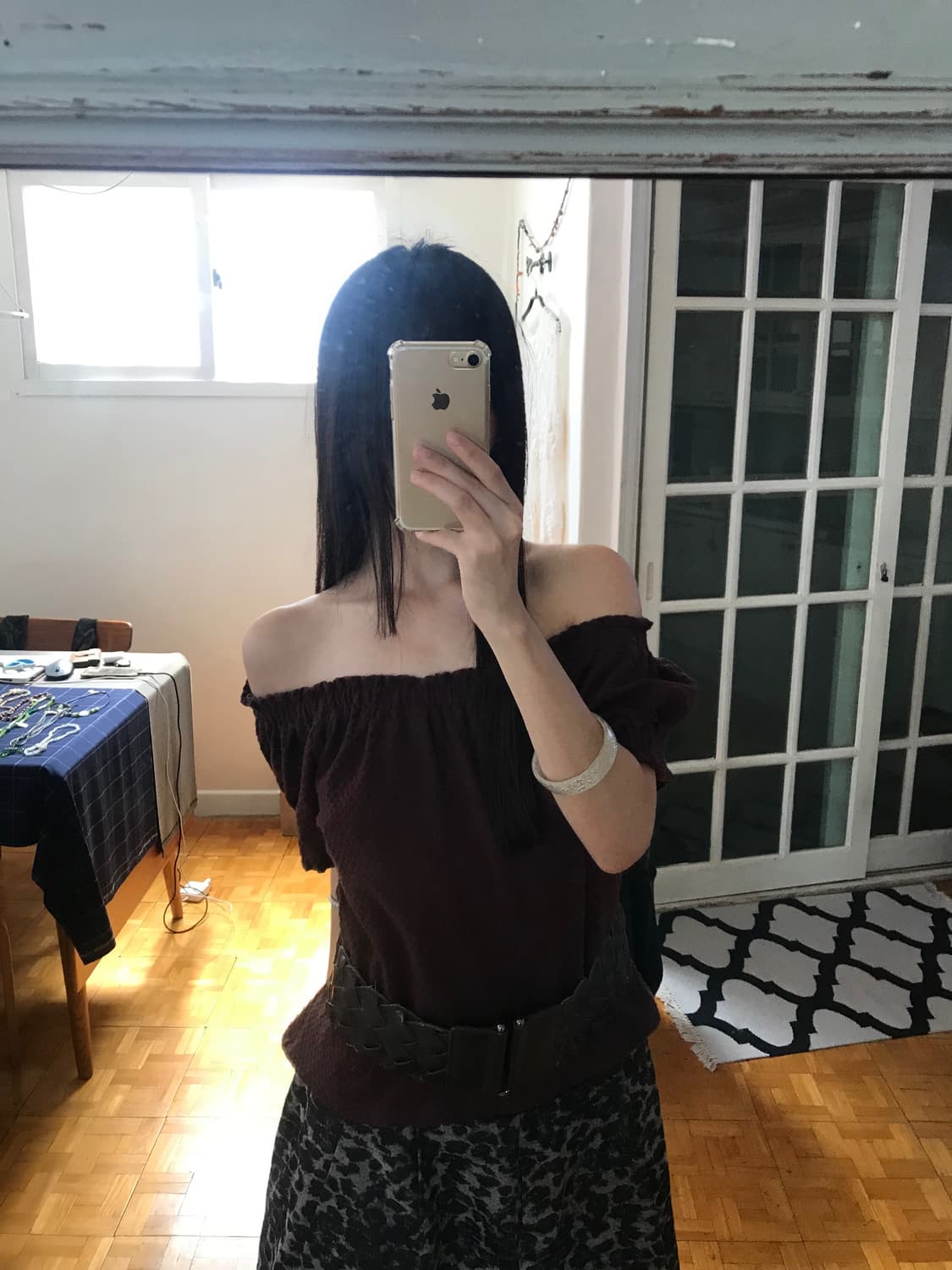 vintage off-shoulder top 상품이미지1