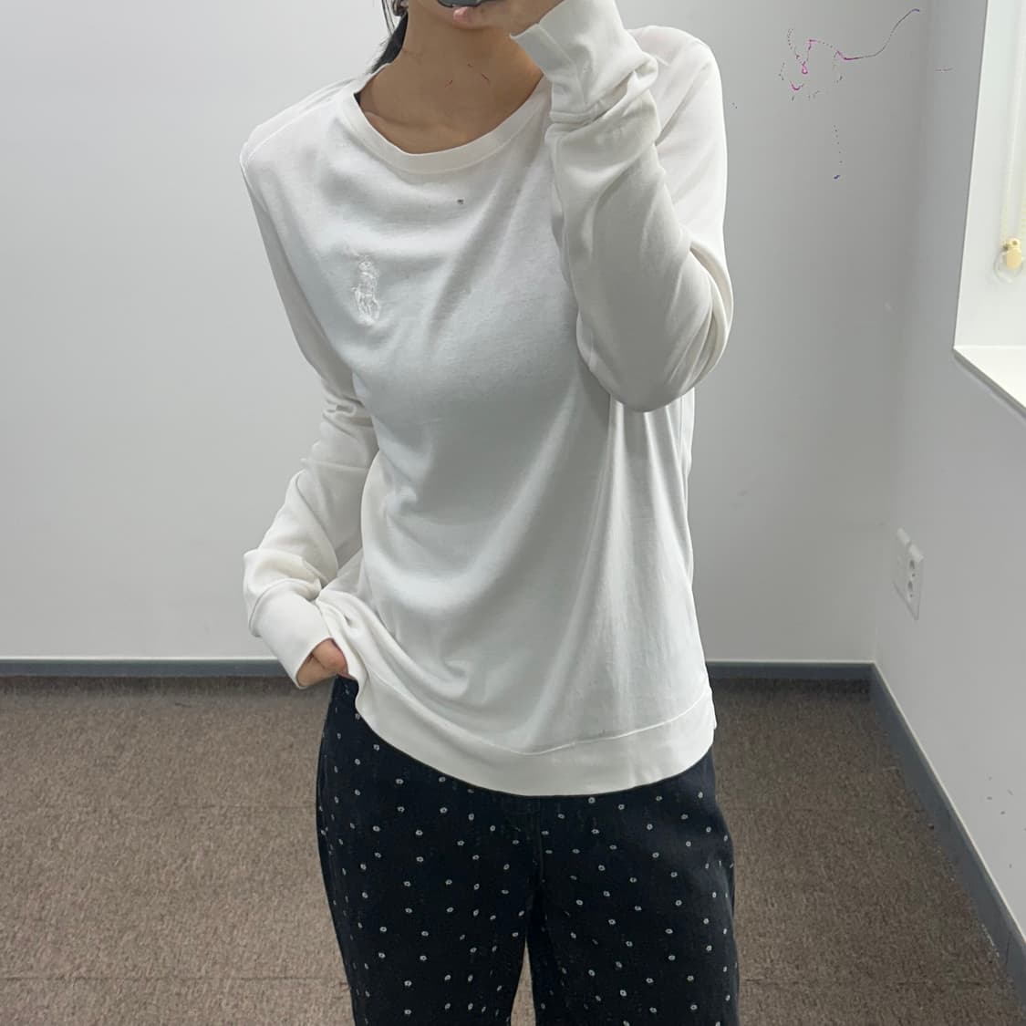 Polo 폴로 화이트 빅포니 아이보리 롱슬리브 상품이미지1